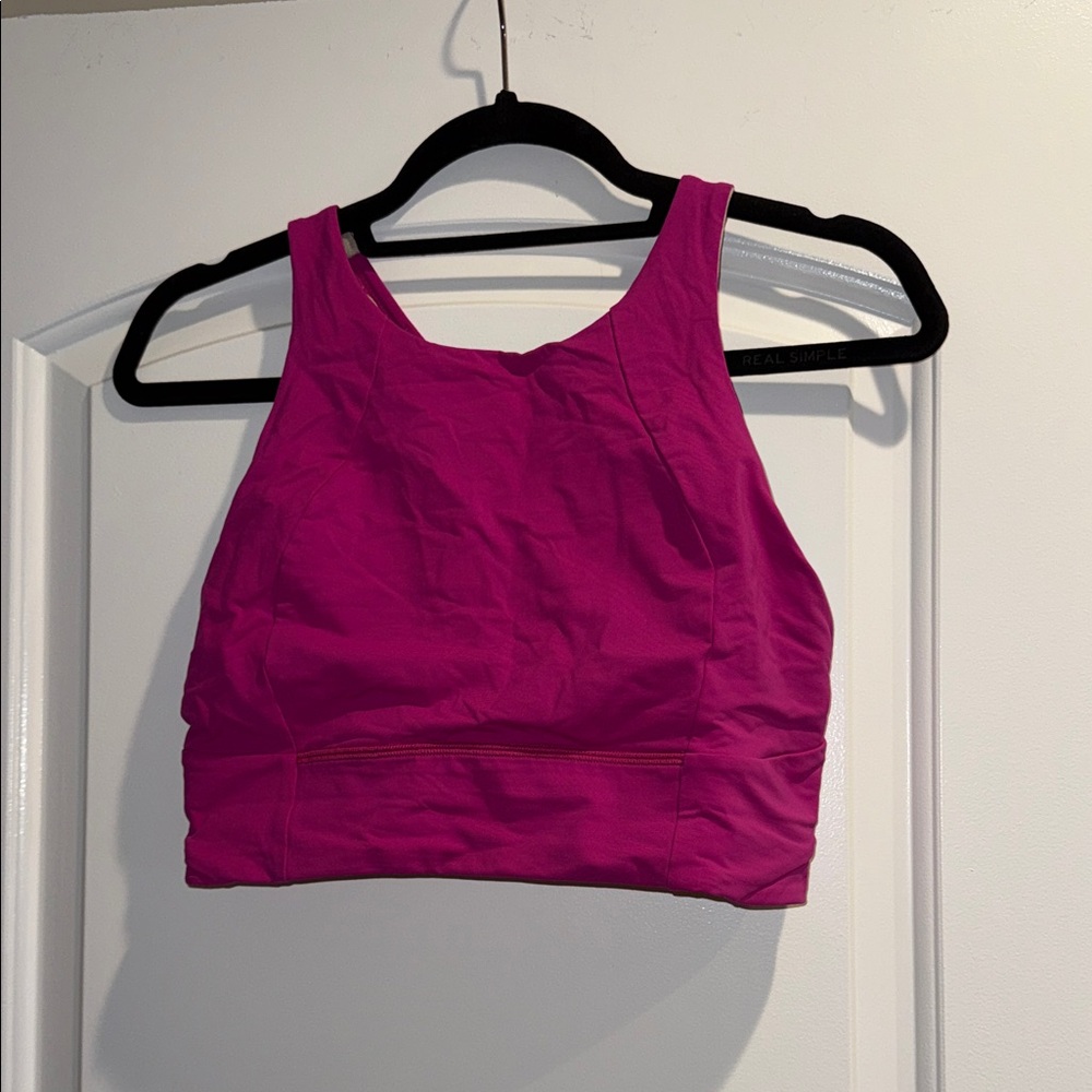 Lululemon Athletica Magenta Strappy Crop Top